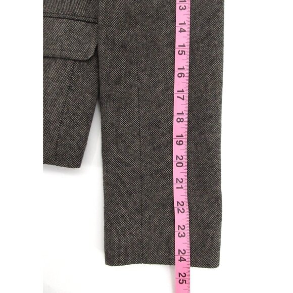 Banana Republic Blazer Jacket Womens Sz 8 Gray Check Wool Lined Two Button Coat - Picture 15 of 16